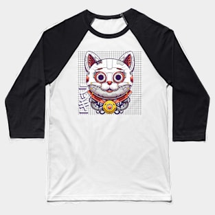 Mecha maneki neko Baseball T-Shirt